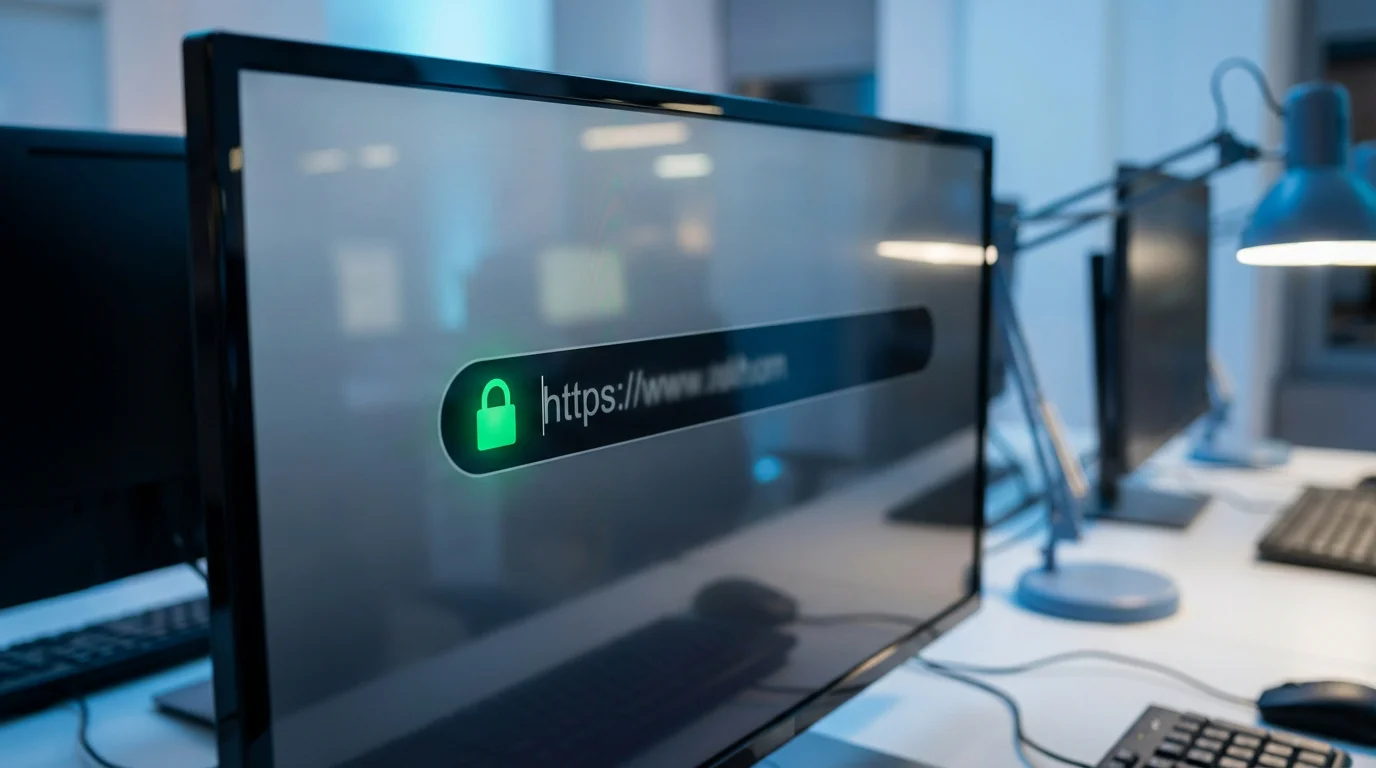 Browser padlock icon showing secure HTTPS connection on casino website