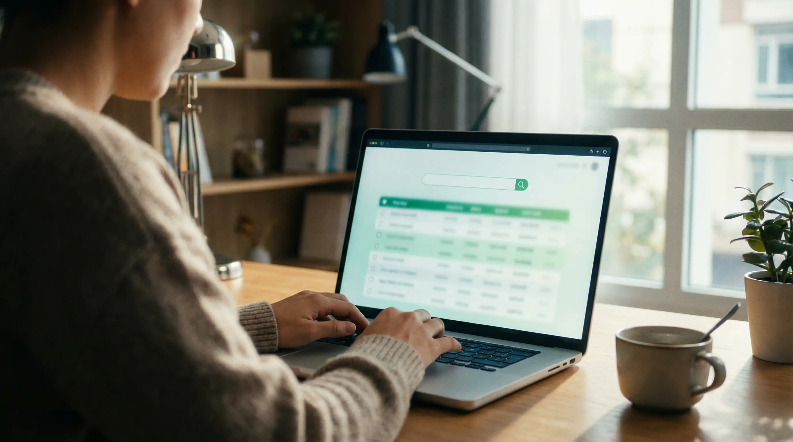 Person checking casino licence on UKGC public register website